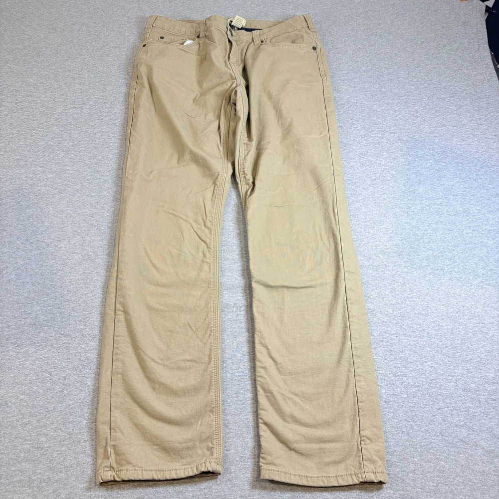 Telluride Clothing Company Flannel Lined Pants Womens 10 Khaki Tan Straight Leg